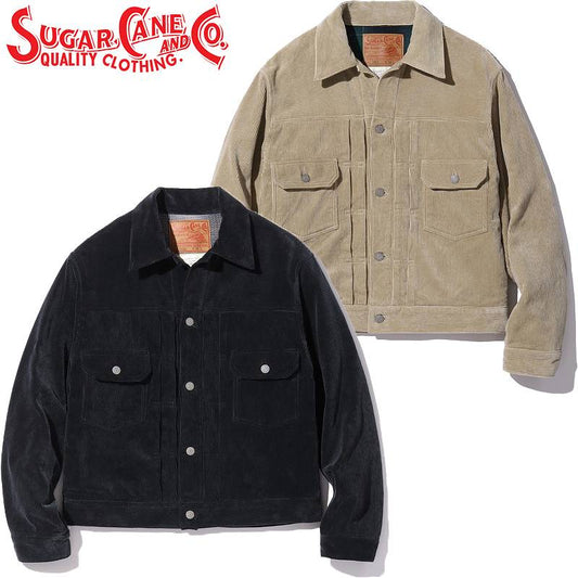 SC15463 / SUGAR CANE 9W CORDUROY HEAVY FRANNEL LINED JACKET