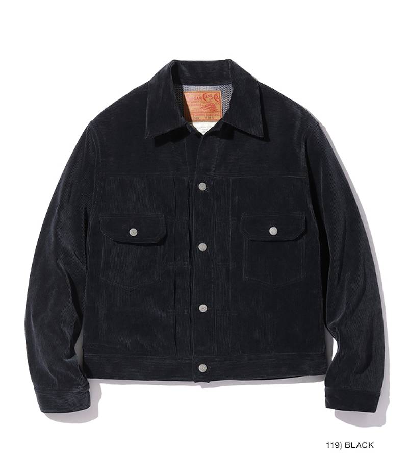 SC15463 / SUGAR CANE 9W CORDUROY HEAVY FRANNEL LINED JACKET