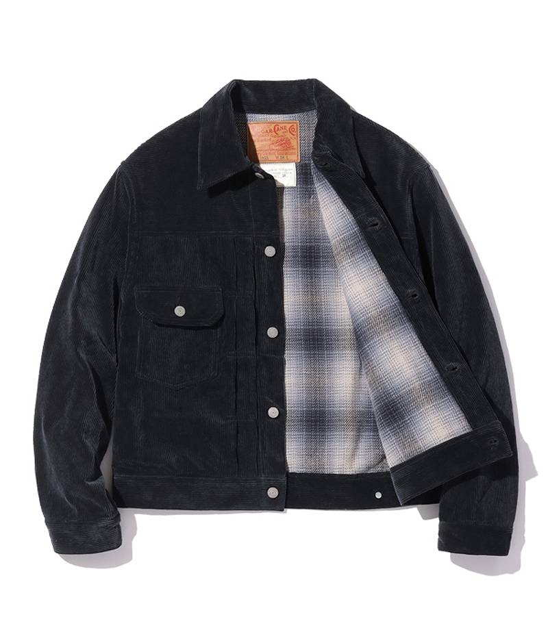 SC15463 / SUGAR CANE 9W CORDUROY HEAVY FRANNEL LINED JACKET