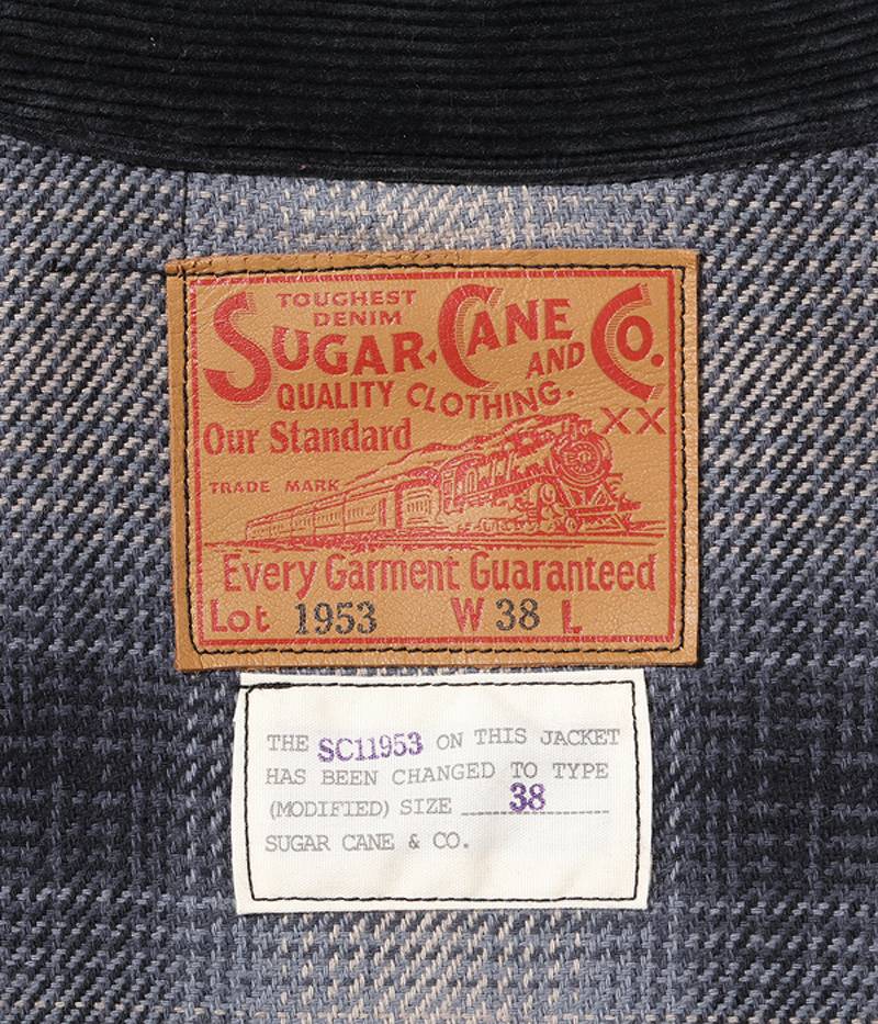 SC15463 / SUGAR CANE 9W CORDUROY HEAVY FRANNEL LINED JACKET