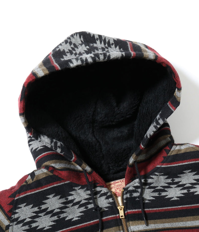 SC15826 / SUGAR CANE NATIVE AMERICAN WOOL COTTON JACQUARD WORK PARKA BOA LINING