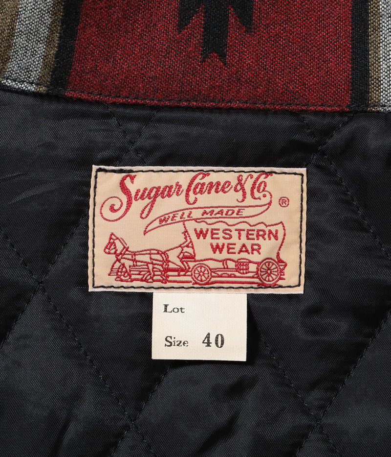 SC15827 / SUGAR CANE NATIVE AMERICAN WOOL COTTON JACQUARD PADDED WORK COAT