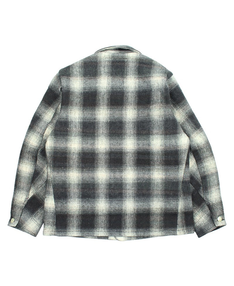 SC15843 / SUGARCANE COTTON CHECK × JACQUARD WORK COAT