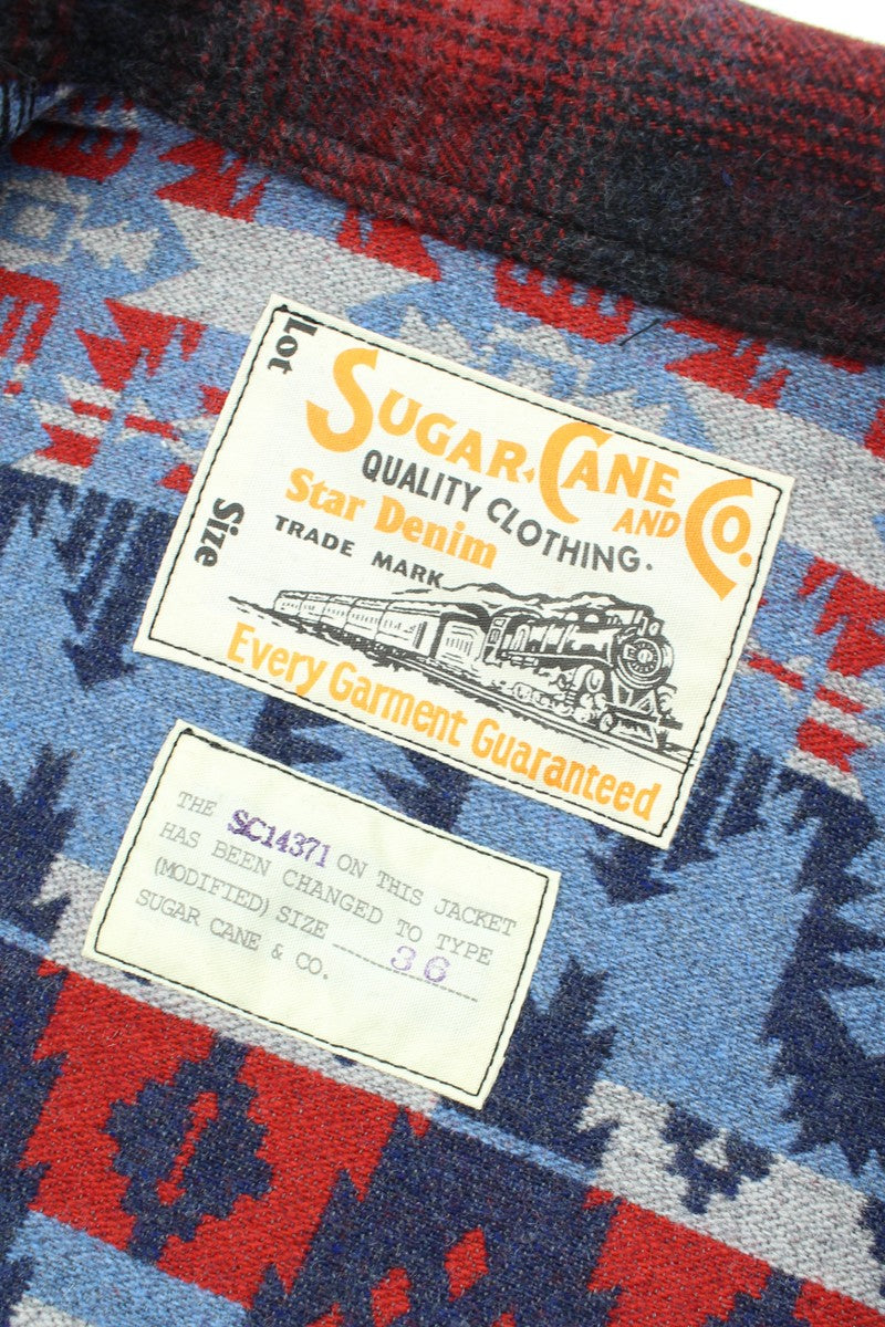 SC15843 / SUGARCANE COTTON CHECK × JACQUARD WORK COAT