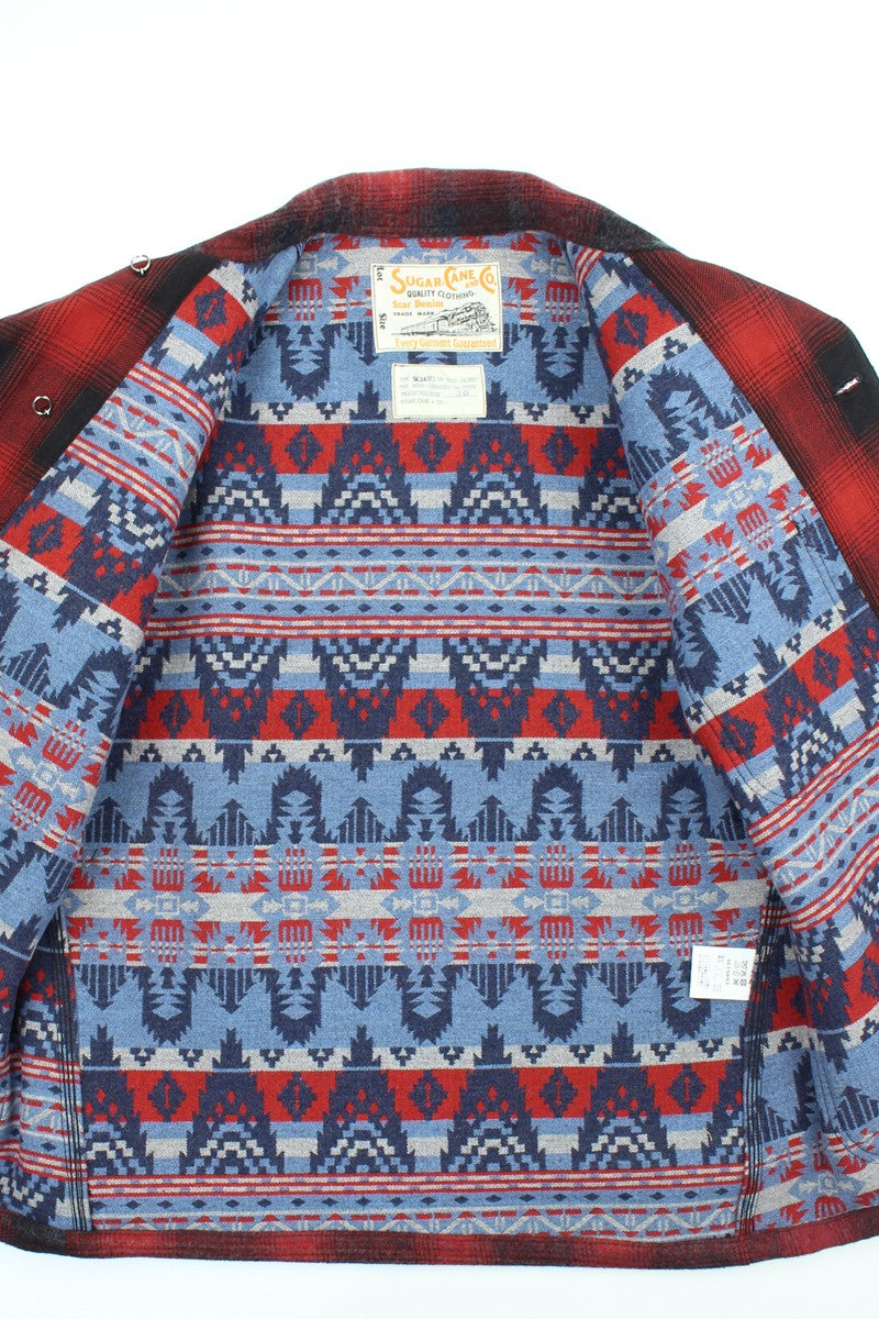 SC15843 / SUGARCANE COTTON CHECK × JACQUARD WORK COAT