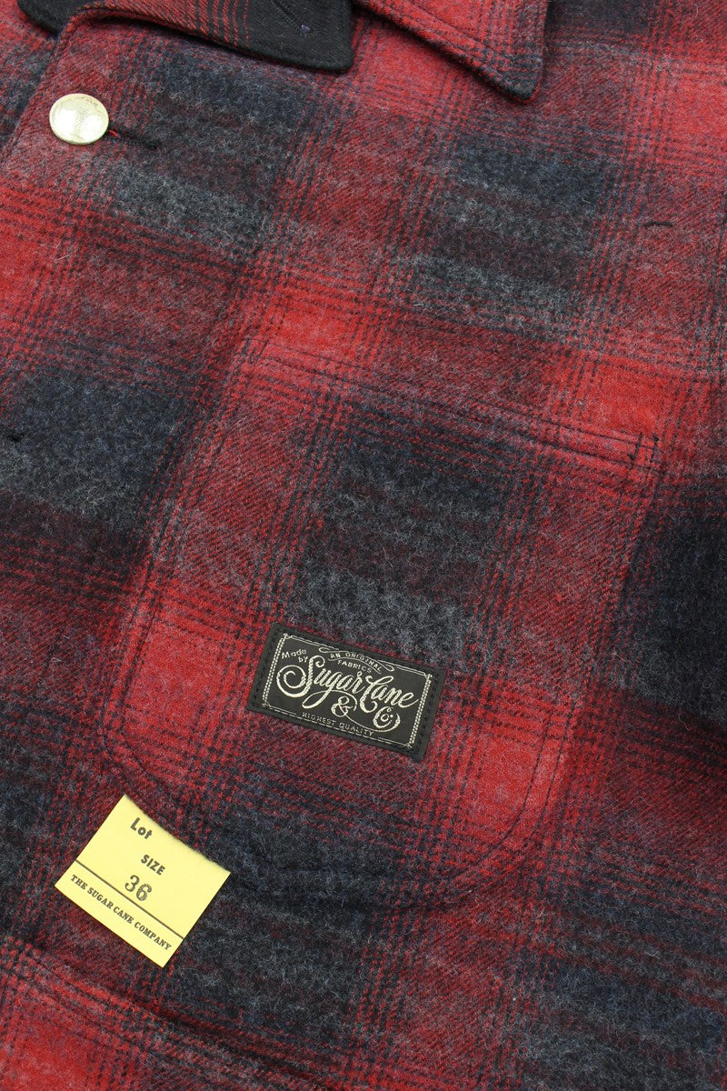 SC15843 / SUGARCANE COTTON CHECK × JACQUARD WORK COAT