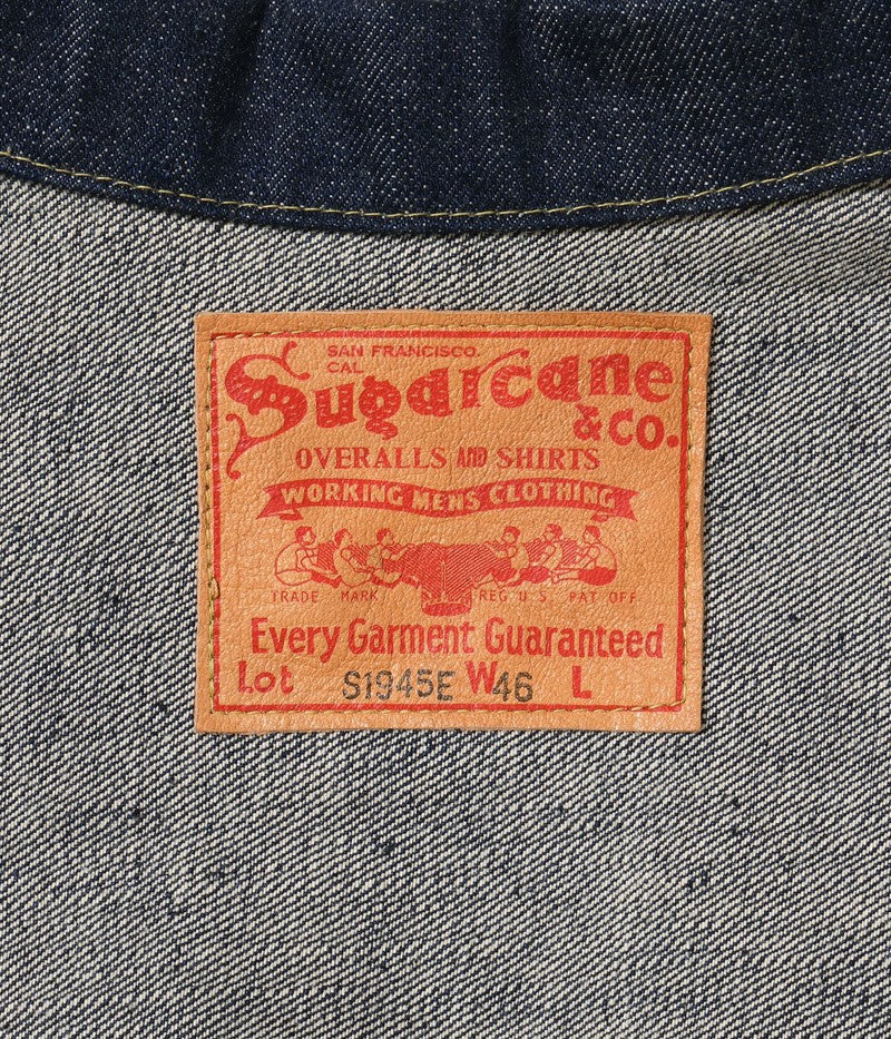 SC19010T / SUGAR CANE Super “Denim” Collectibles #10 14oz. BLUE DENIM BLOUSE “S1945” MODEL (T-BACK)