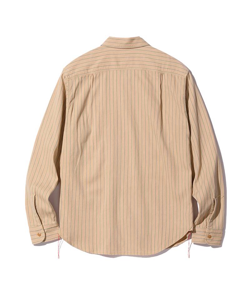 SC28652 / SUGAR CANE COKE STRIPE WORK SHIRT (LONG SLEEVE)