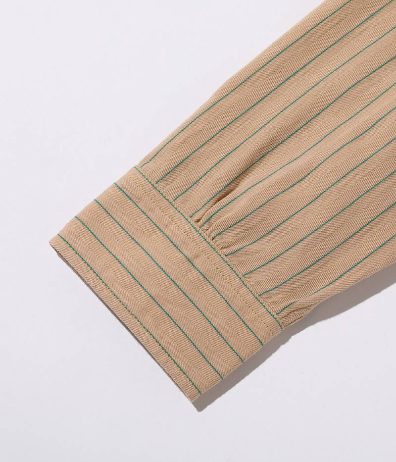 SC28652 / SUGAR CANE COKE STRIPE WORK SHIRT (LONG SLEEVE)