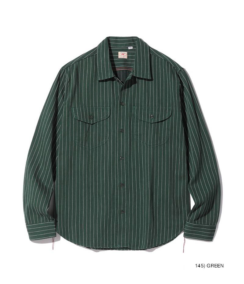 SC28652 / SUGAR CANE COKE STRIPE WORK SHIRT (LONG SLEEVE)