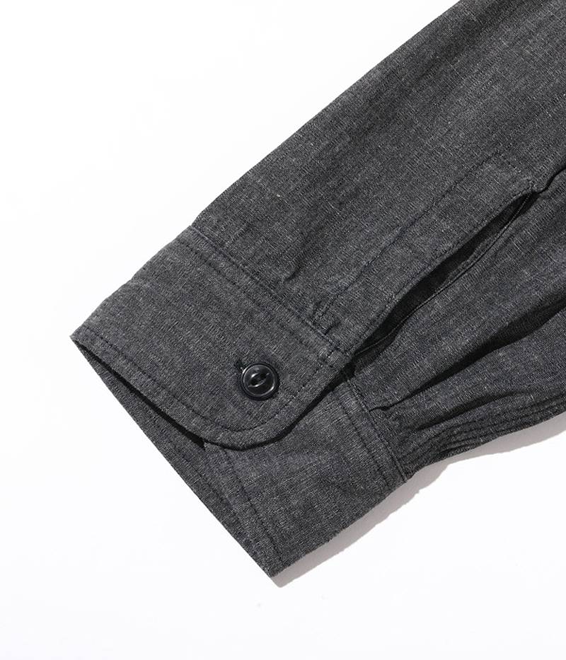 SC29159 / SUGAR CANE BLACK CHAMBRAY WORK SHIRT