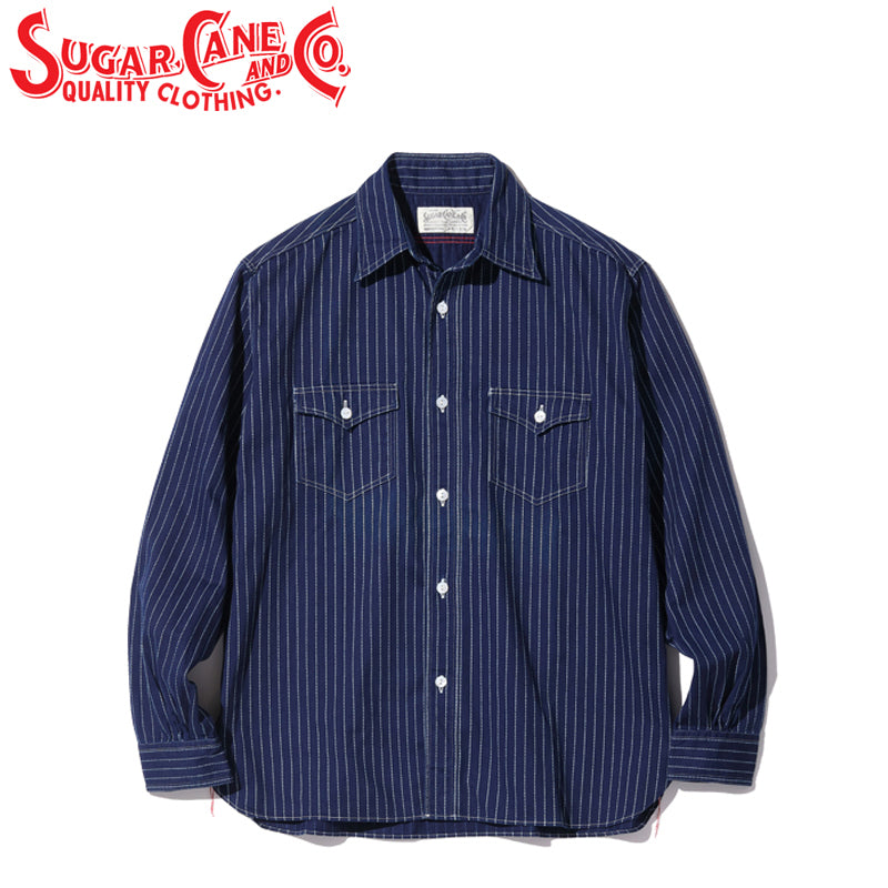 SC29164 / SUGAR CANE FICTION ROMANCE 8.5oz. WABASH STRIPE WORK SHIRT