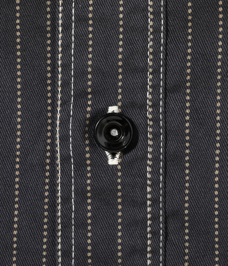 SC29585 / SUGAR CANE FICTION ROMANCE 8.5oz. BLACK WABASH STRIPE WORK SHIRT