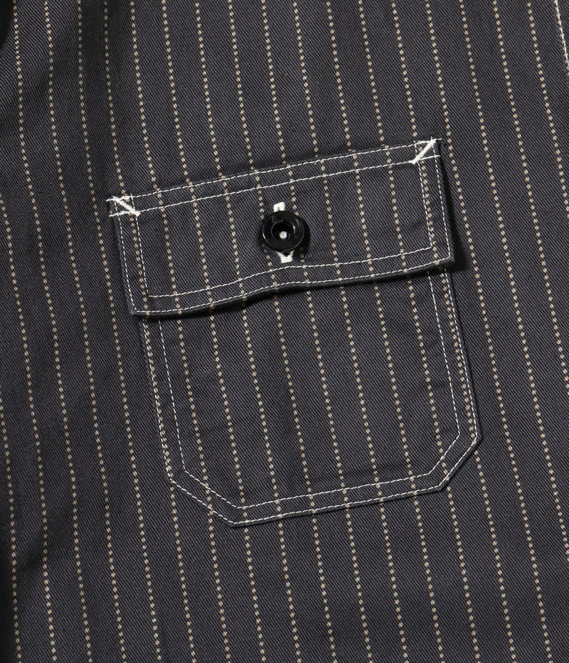 SC29585 / SUGAR CANE FICTION ROMANCE 8.5oz. BLACK WABASH STRIPE WORK SHIRT
