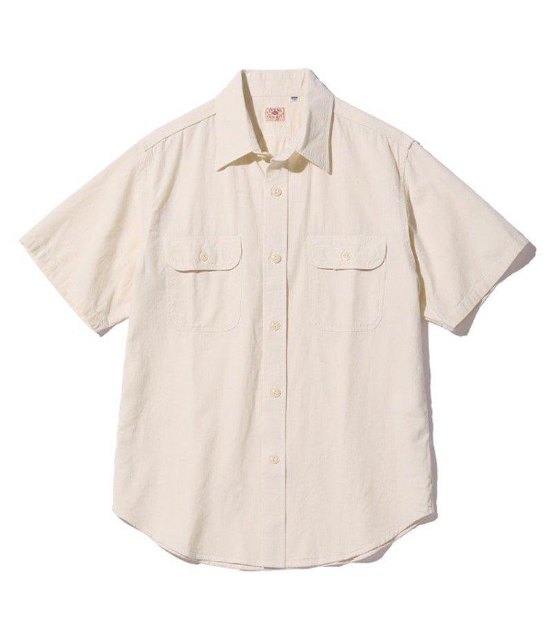 SC37942 / SUGAR CANE WHITE CHAMBRAY WORK SHIRT (SHORT SLEEVE)
