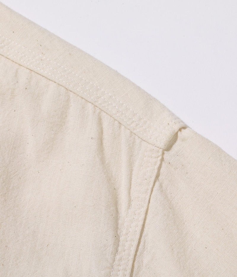 SC37942 / SUGAR CANE WHITE CHAMBRAY WORK SHIRT (SHORT SLEEVE)
