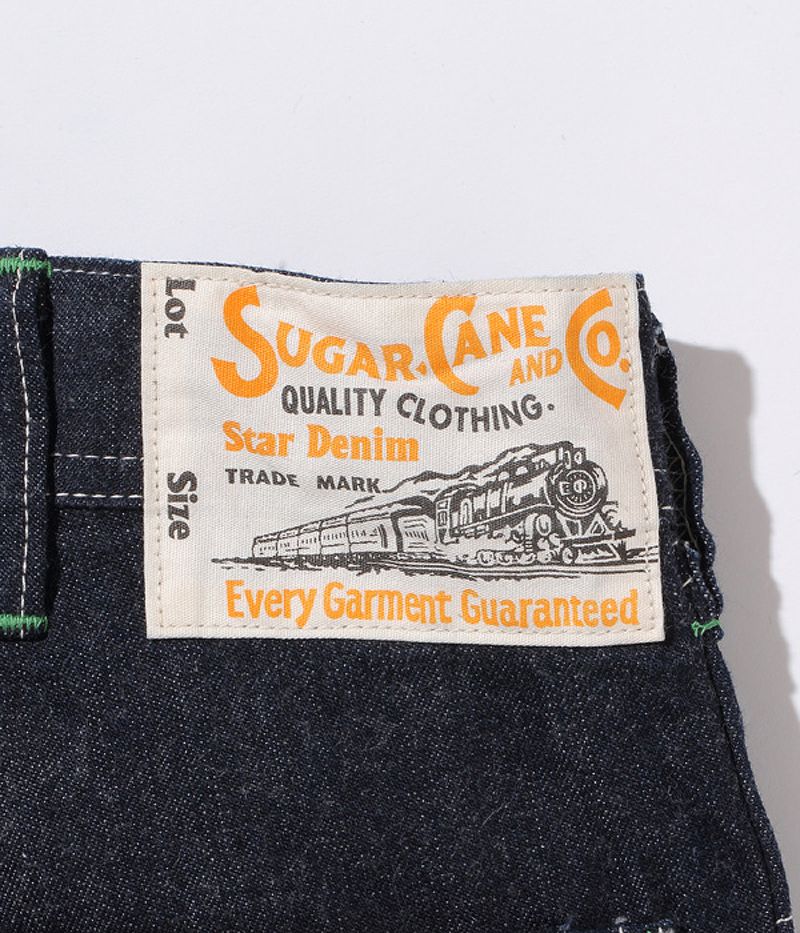 SC41822 / SUGAR CANE 11oz. BLUE DENIM WORK PANTS