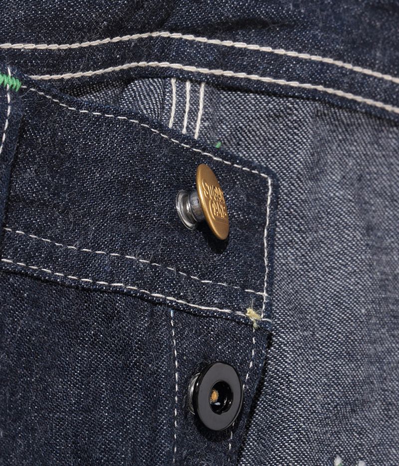 SC41822 / SUGAR CANE 11oz. BLUE DENIM WORK PANTS