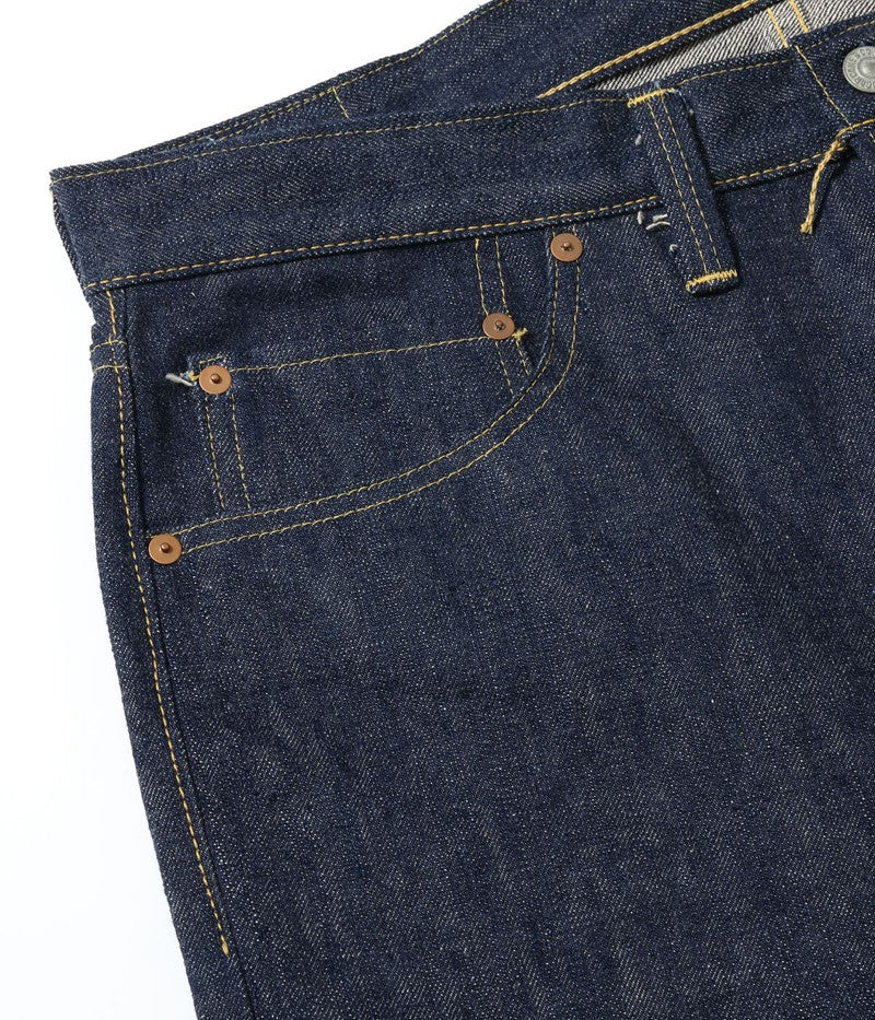 SC49001 / SUGAR CANE Super “Denim” Collectibles #01 14oz. BLUE DENIM WAIST OVERALLS “S1945” MODEL