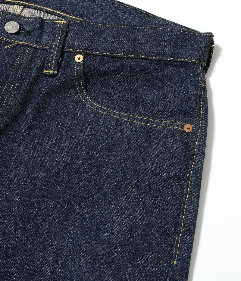SC49001 / SUGAR CANE Super “Denim” Collectibles #01 14oz. BLUE DENIM WAIST OVERALLS “S1945” MODEL