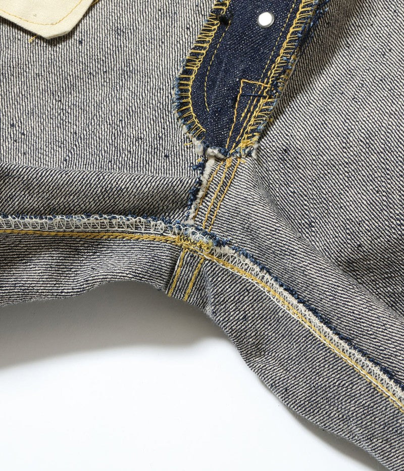 SC49001 / SUGAR CANE Super “Denim” Collectibles #01 14oz. BLUE DENIM WAIST OVERALLS “S1945” MODEL