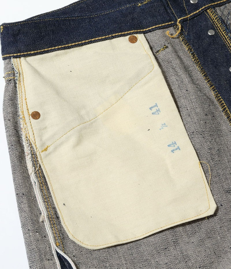 SC49001 / SUGAR CANE Super “Denim” Collectibles #01 14oz. BLUE DENIM WAIST OVERALLS “S1945” MODEL