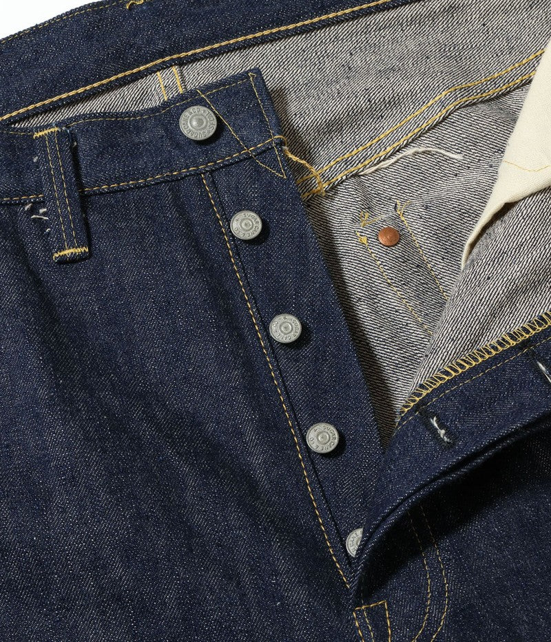 SC49001 / SUGAR CANE Super “Denim” Collectibles #01 14oz. BLUE DENIM WAIST OVERALLS “S1945” MODEL