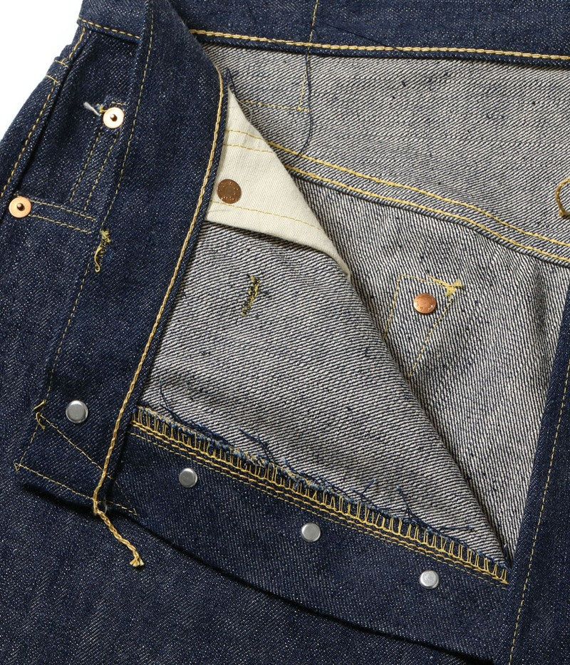 SC49001 / SUGAR CANE Super “Denim” Collectibles #01 14oz. BLUE DENIM WAIST OVERALLS “S1945” MODEL