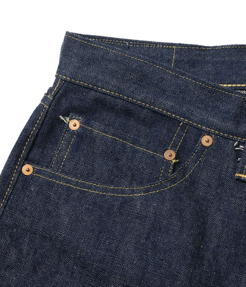 SC49001 / SUGAR CANE Super “Denim” Collectibles #01 14oz. BLUE DENIM WAIST OVERALLS “S1945” MODEL