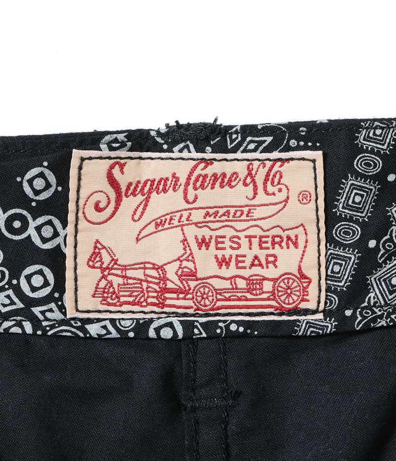 SC52537 / SUGAR CANE NATIVE AMERICAN BANDANA PATCHWORK PRINT WORK SHORTS