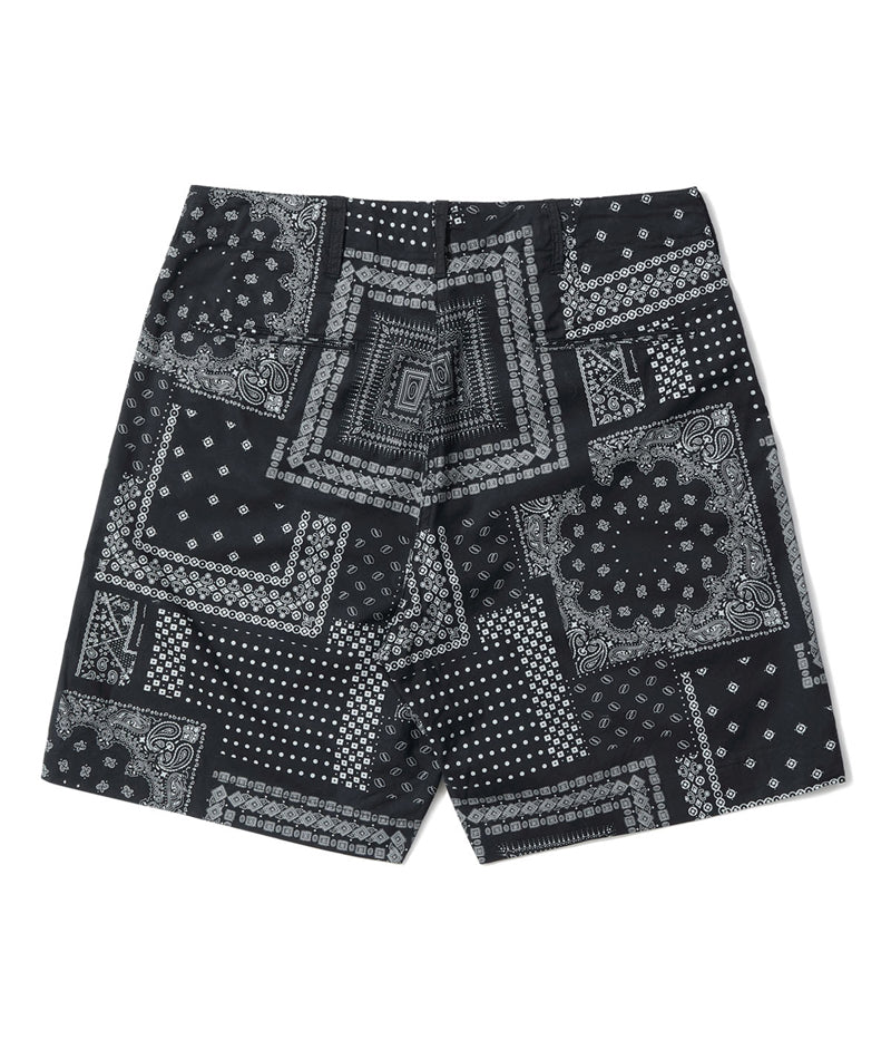 SC52537 / SUGAR CANE NATIVE AMERICAN BANDANA PATCHWORK PRINT WORK SHORTS