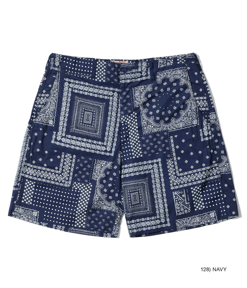 SC52537 / SUGAR CANE NATIVE AMERICAN BANDANA PATCHWORK PRINT WORK SHORTS