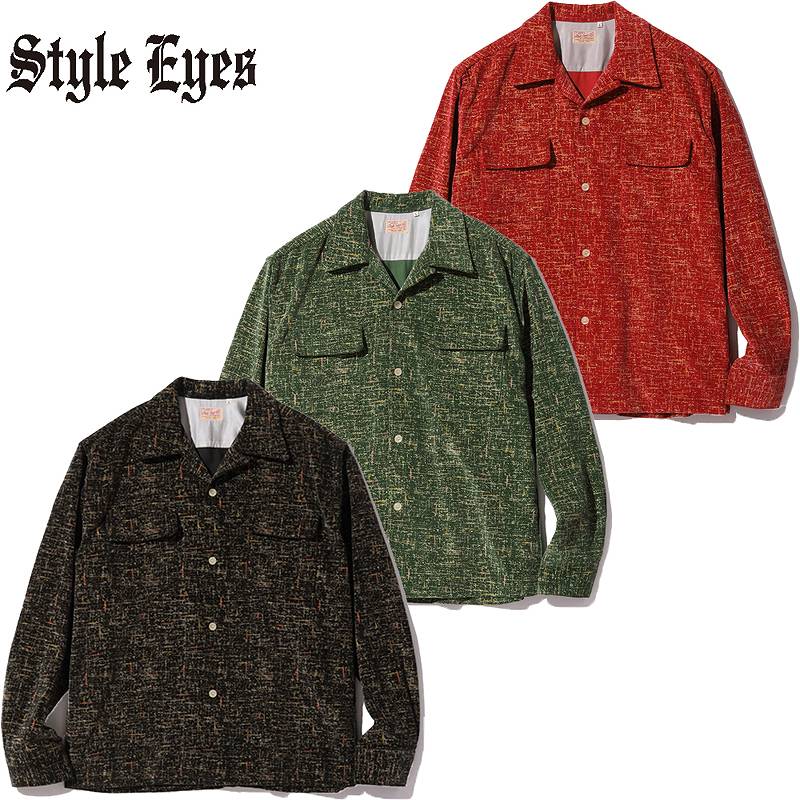 SE29172 / STYLE EYES Mid 1950s Style Corduroy Sports Shirt “IKAT”