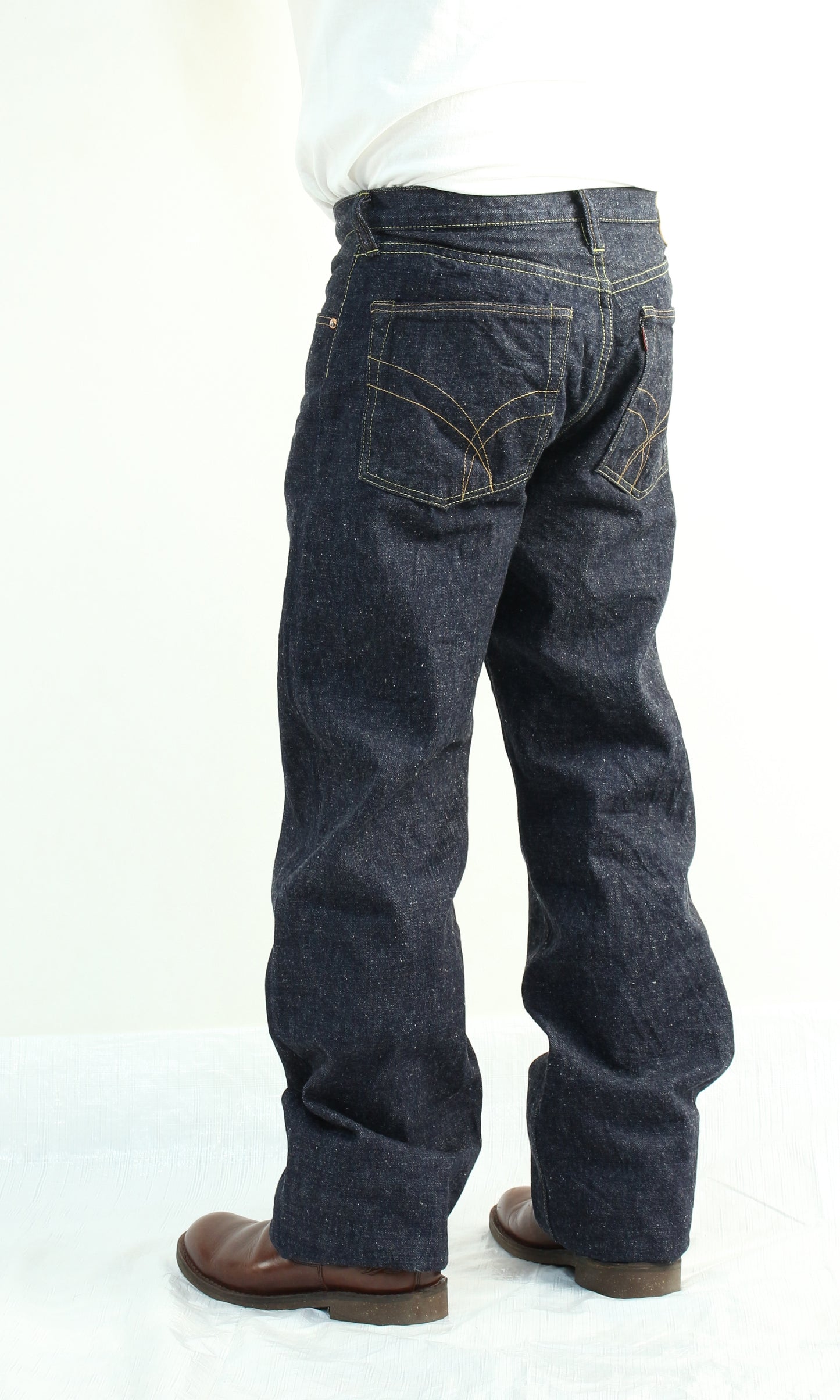 The Strike Gold SG1002 Origin Series low-tension neppy blend 14oz selvedge Jeans- Loose Straight