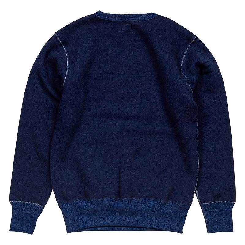 SGC2301 / The Strike Gold Indigo yarn dyed LoopWheel Sweat Shirt