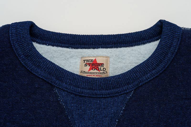 SGC2301 / The Strike Gold Indigo yarn dyed LoopWheel Sweat Shirt