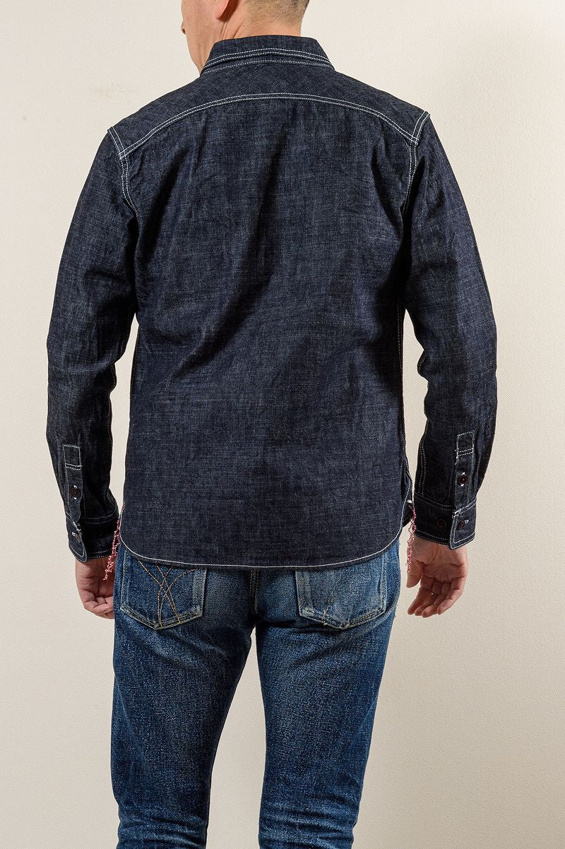 SGS001 / The Strike Gold 10oz Gray Slub Selvedge Denim Work Shirt