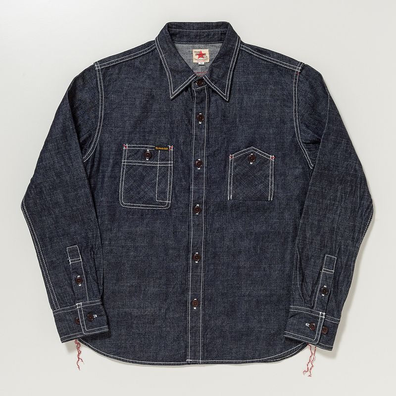 SGS001 / The Strike Gold 10oz Gray Slub Selvedge Denim Work Shirt