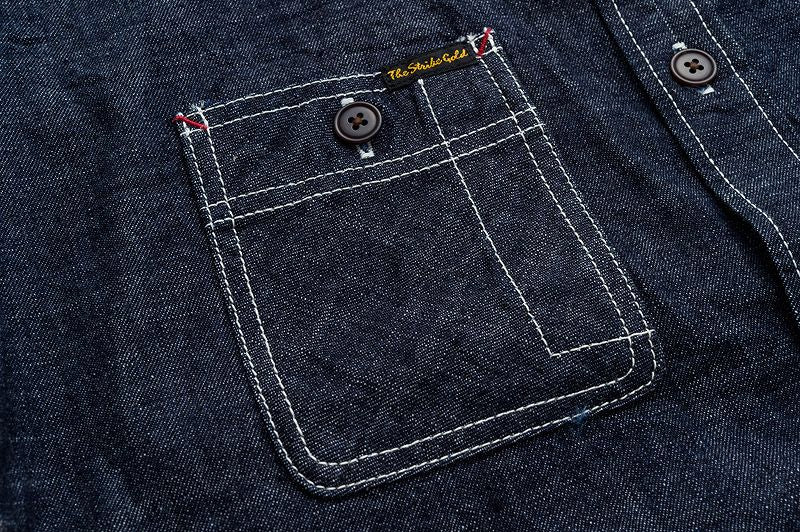 SGS001 / The Strike Gold 10oz Gray Slub Selvedge Denim Work Shirt