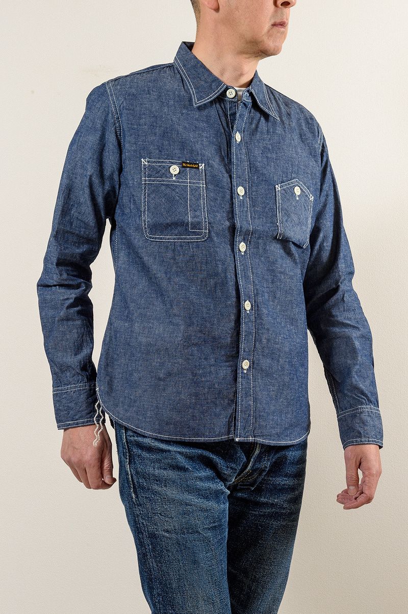 SGS2301 / The Strike Gold Selvedge Chambray Work Shirt