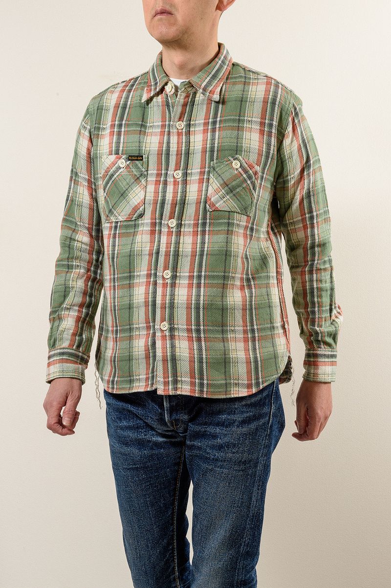 SGS2305 / The Strike Gold Loose Nel Check Work Shirt
