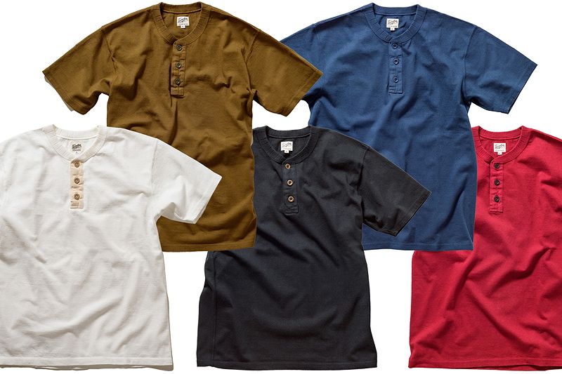 SGT2401 The Strike Gold Heavy Henry-neck T-shirts