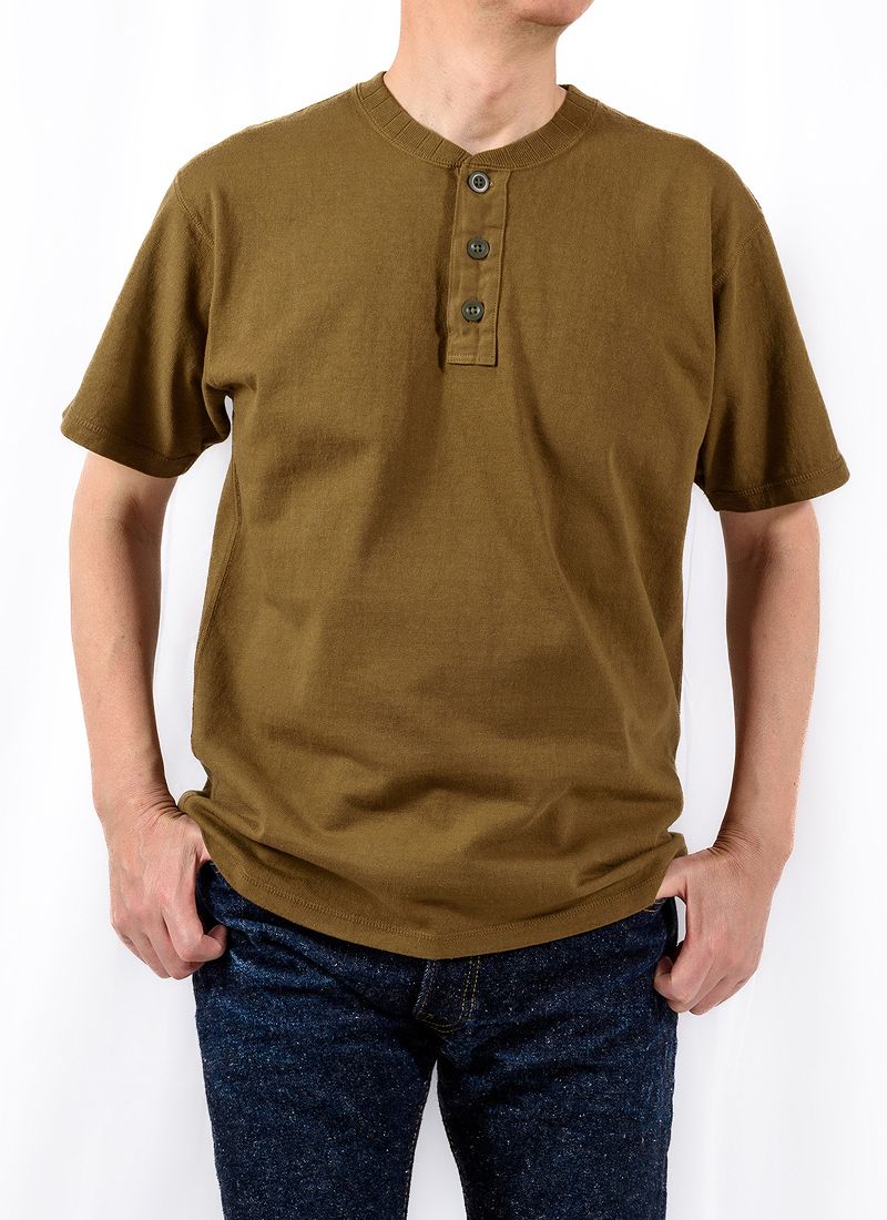 SGT2401 The Strike Gold Heavy Henry-neck T-shirts