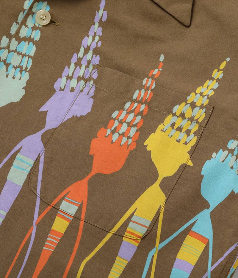 SH39089 / STAR OF HOLLYWOOD TYPEWRITER COTTON OPEN SHIRT "AFRICAN DAUGHTERS"