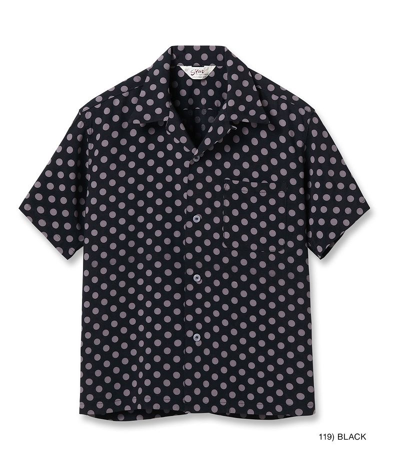 SH39316 / STAR OF HOLLY WOOD HIGH DENSITY RAYON OPEN SHIRT “POLKA DOT”