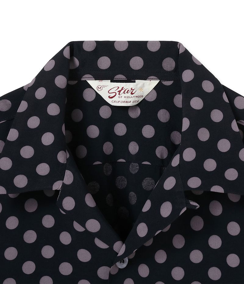 SH39316 / STAR OF HOLLY WOOD HIGH DENSITY RAYON OPEN SHIRT “POLKA DOT”