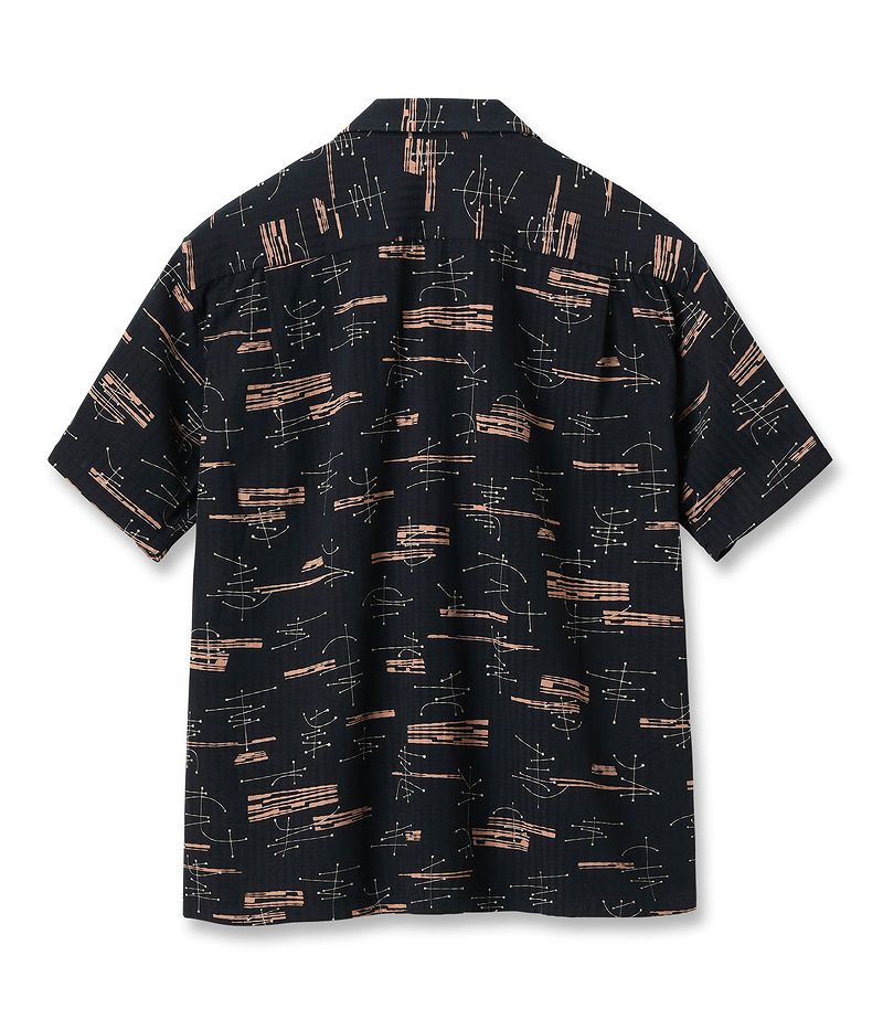 SH39320 / STAR OF HOLLY WOOD DOBBY COTTON OPEN SHIRT “ATOMIC”