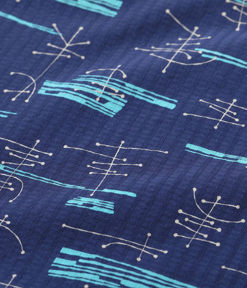 SH39320 / STAR OF HOLLY WOOD DOBBY COTTON OPEN SHIRT “ATOMIC”