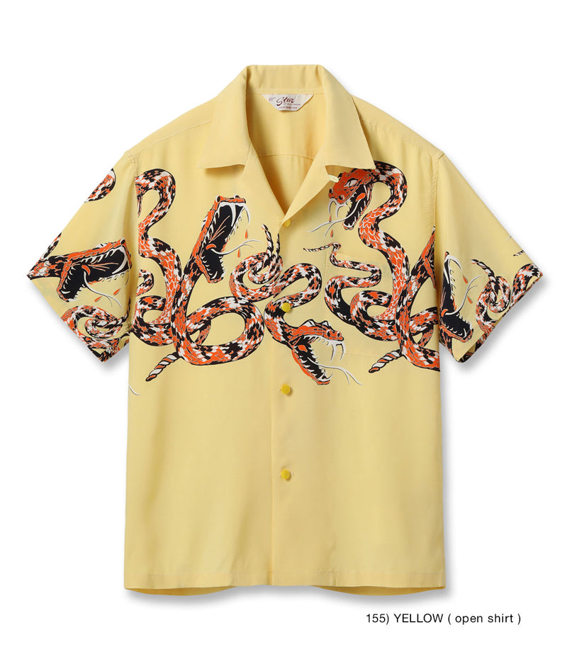 SH39486 / STAR OF HOLLY WOOD HIGH DENSITY RAYON OPEN SHIRT “RATTLE SNAKE”