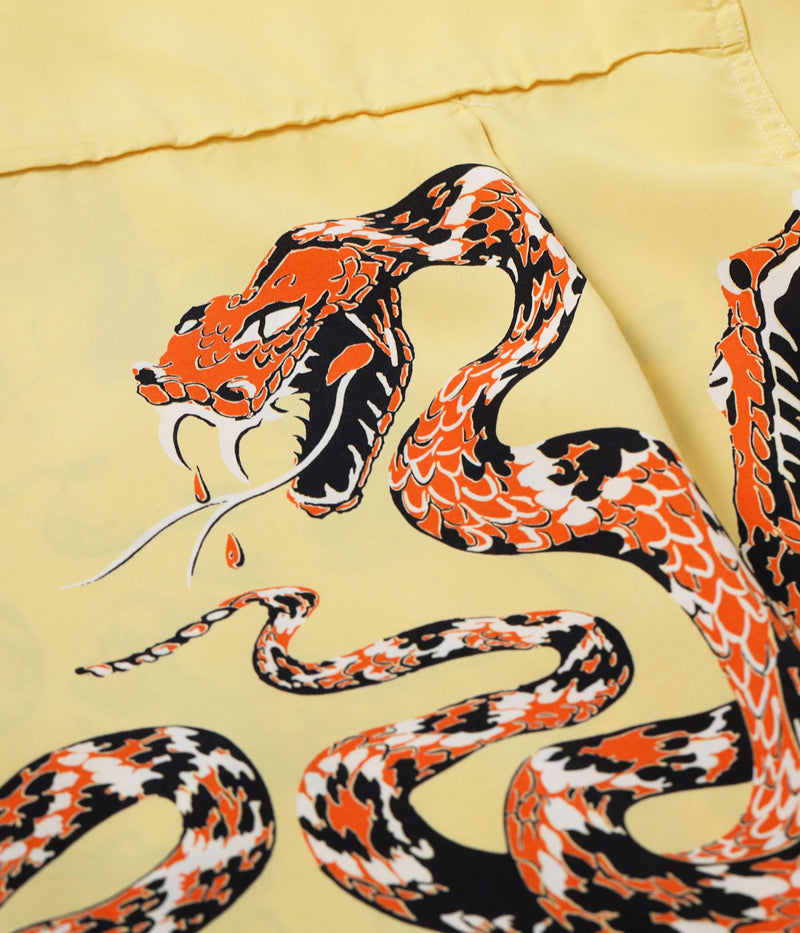 SH39486 / STAR OF HOLLY WOOD HIGH DENSITY RAYON OPEN SHIRT “RATTLE SNAKE”